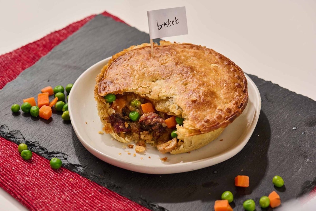 Smoked beef brisket pie