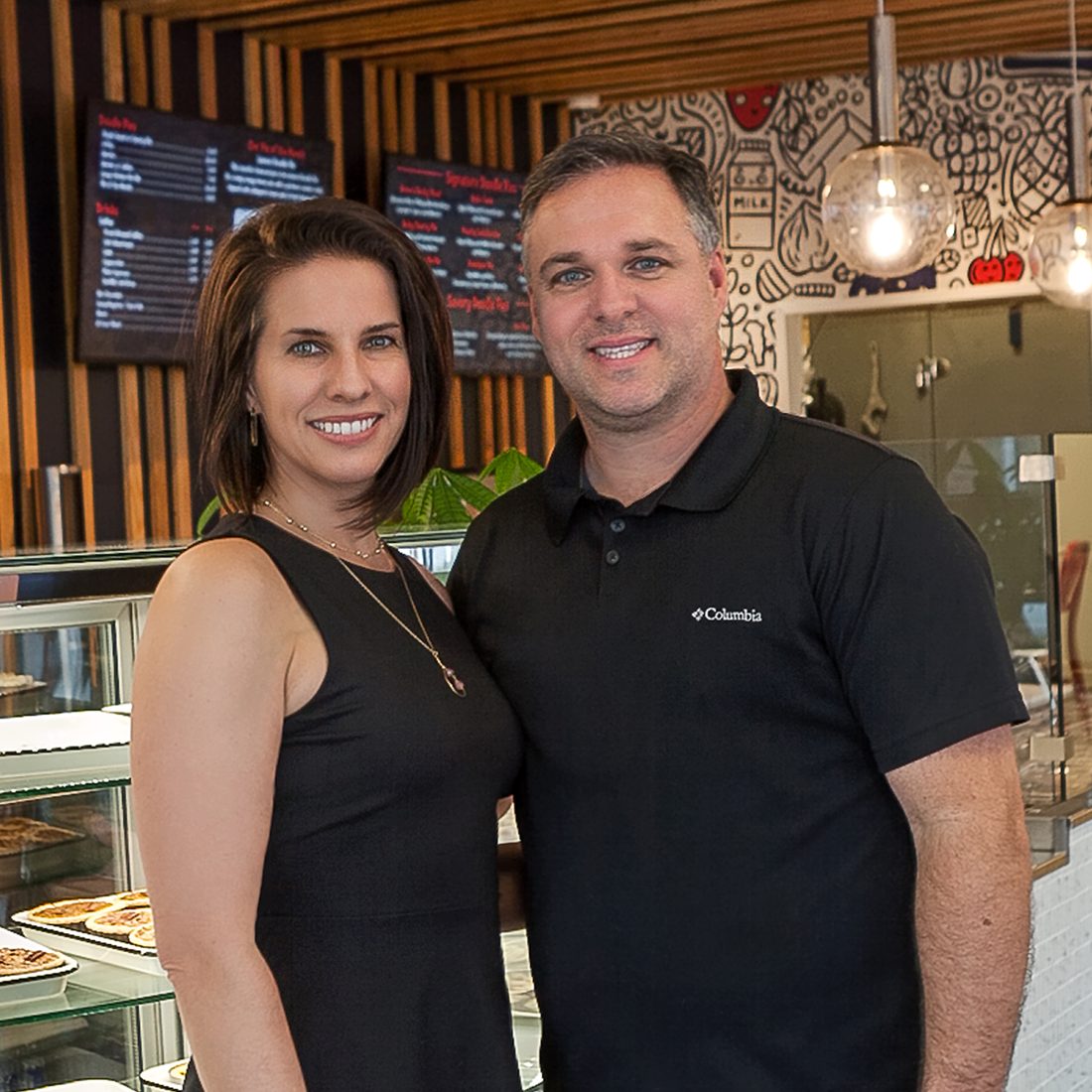Eric and Anne Mullenax, founders of Doodle Pies, in their Roswell shop