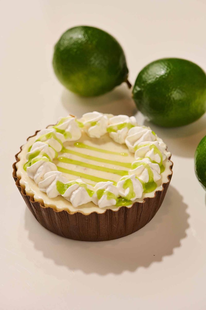 Key lime pie with fresh limes